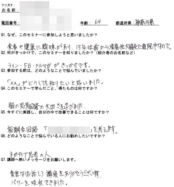 参加者アンケート